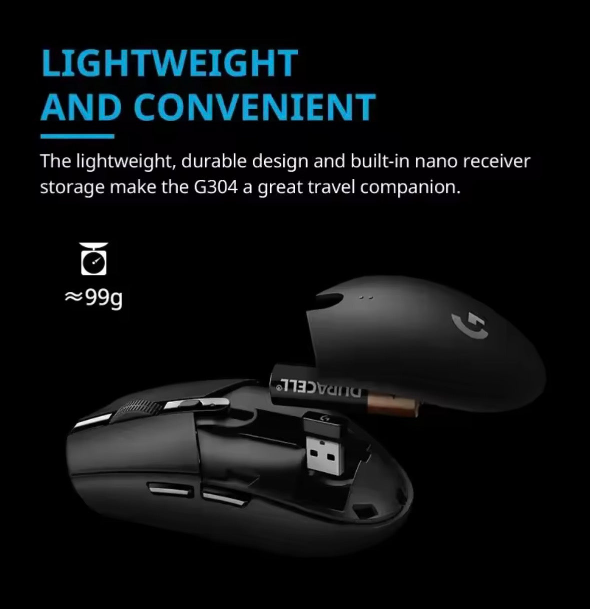 Souris Gamer Logitech G305 Sans Fil LIGHTSPEED – Capteur HERO 12000 DPI