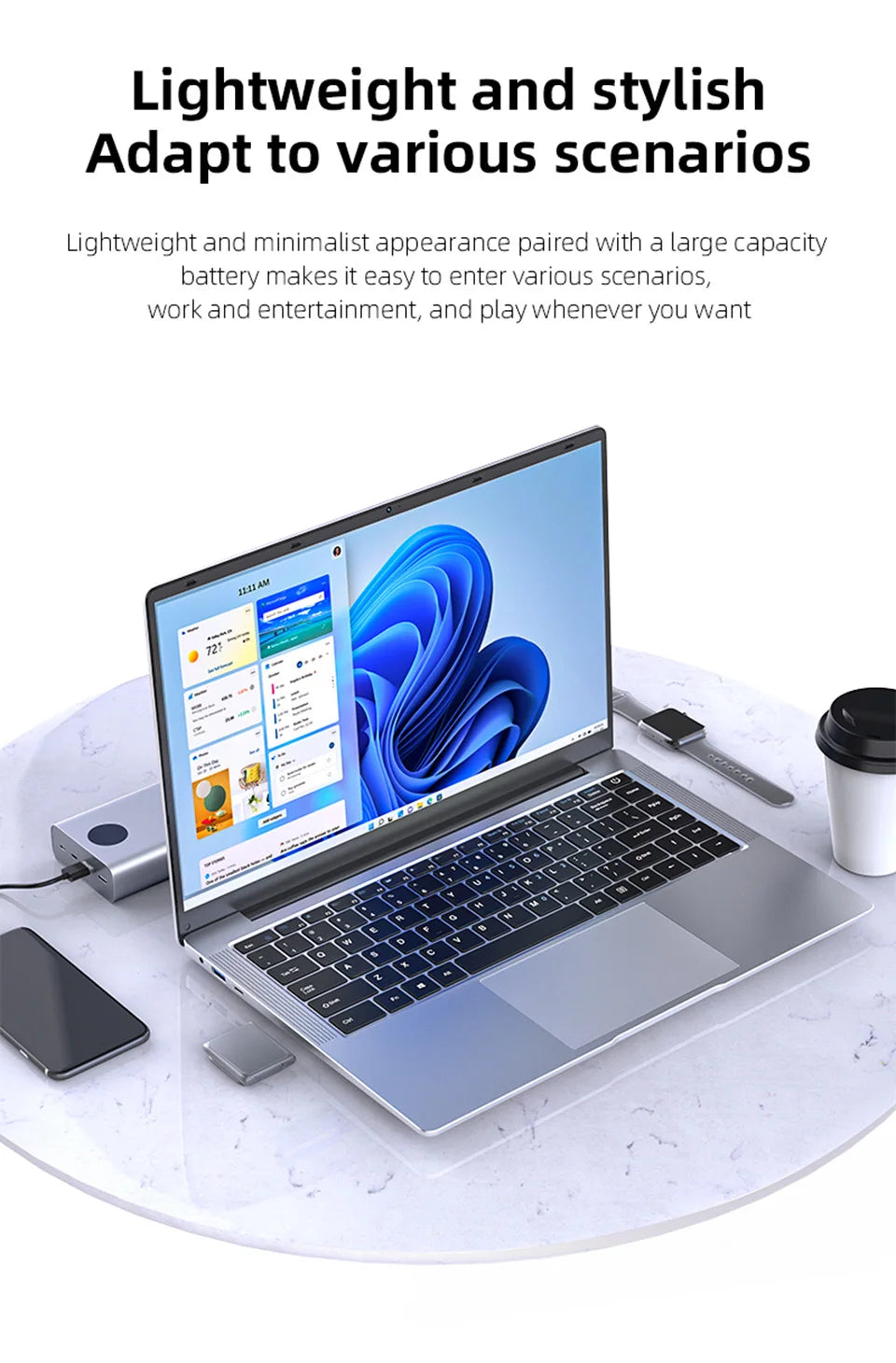 Ordinateur portable Windows 11 Pro Intel Atom A3950