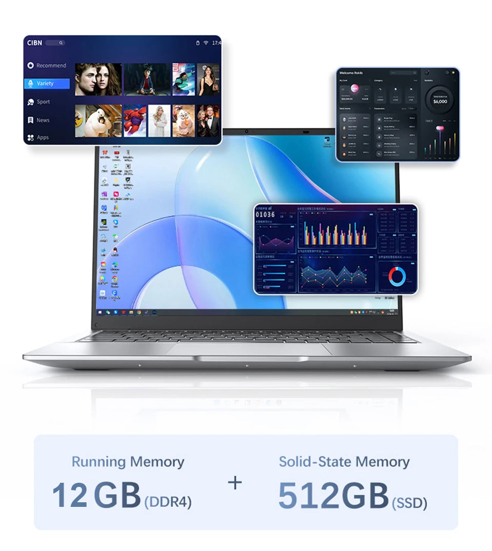 Ordinateur portable Windows 11 Pro Intel Atom A3950