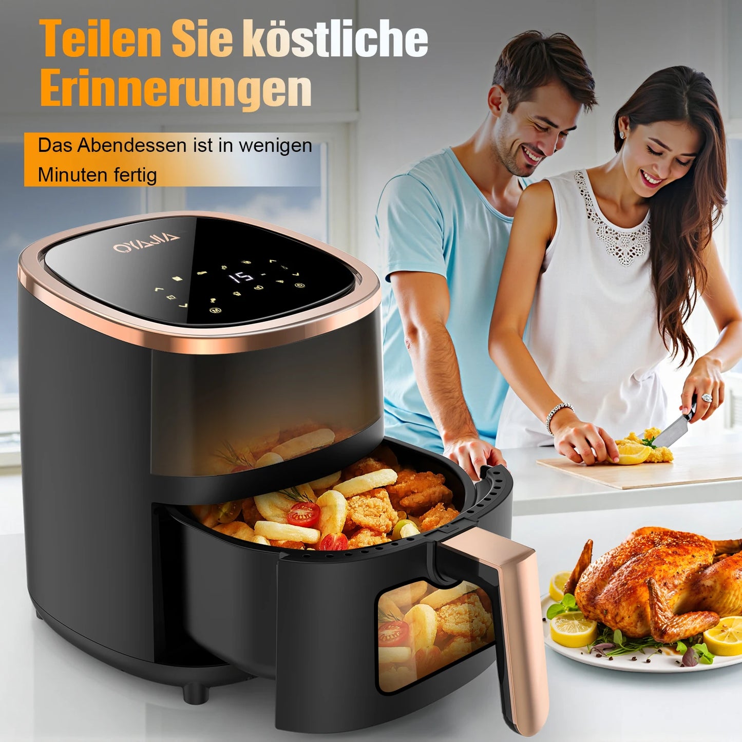 OYAJIA Air Fryer 1800W 6L