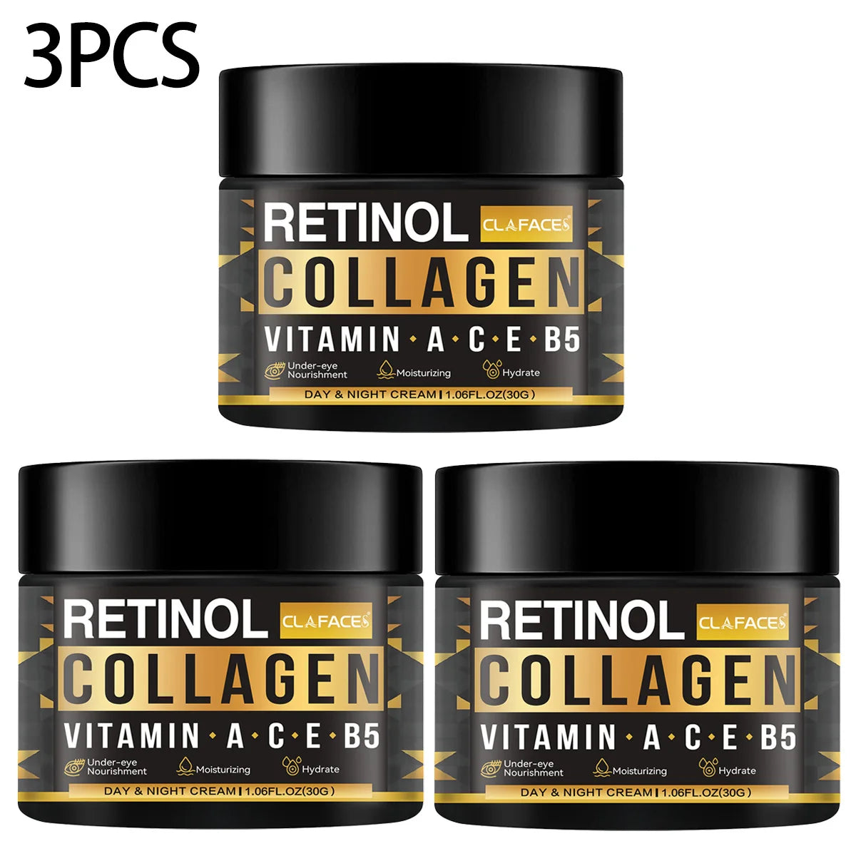 Crème pour le visage au collagène au rétinol pour hommes