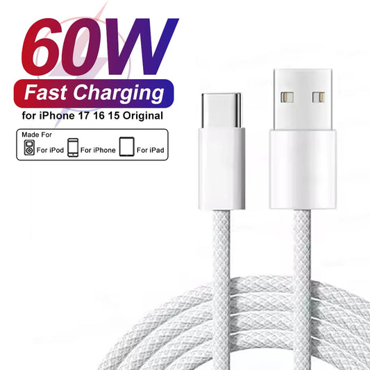 Cable chargeur rapide Usb type C 60w