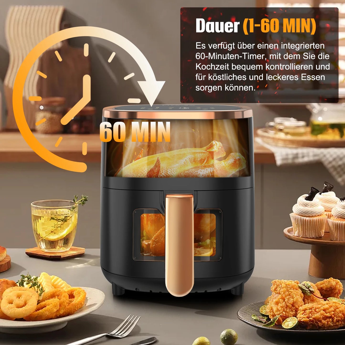 OYAJIA Air Fryer 1800W 6L