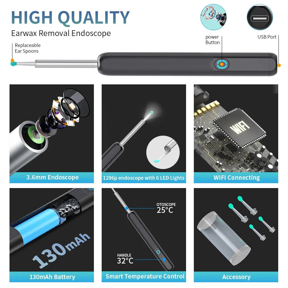 Visible Earpick caméra intégré