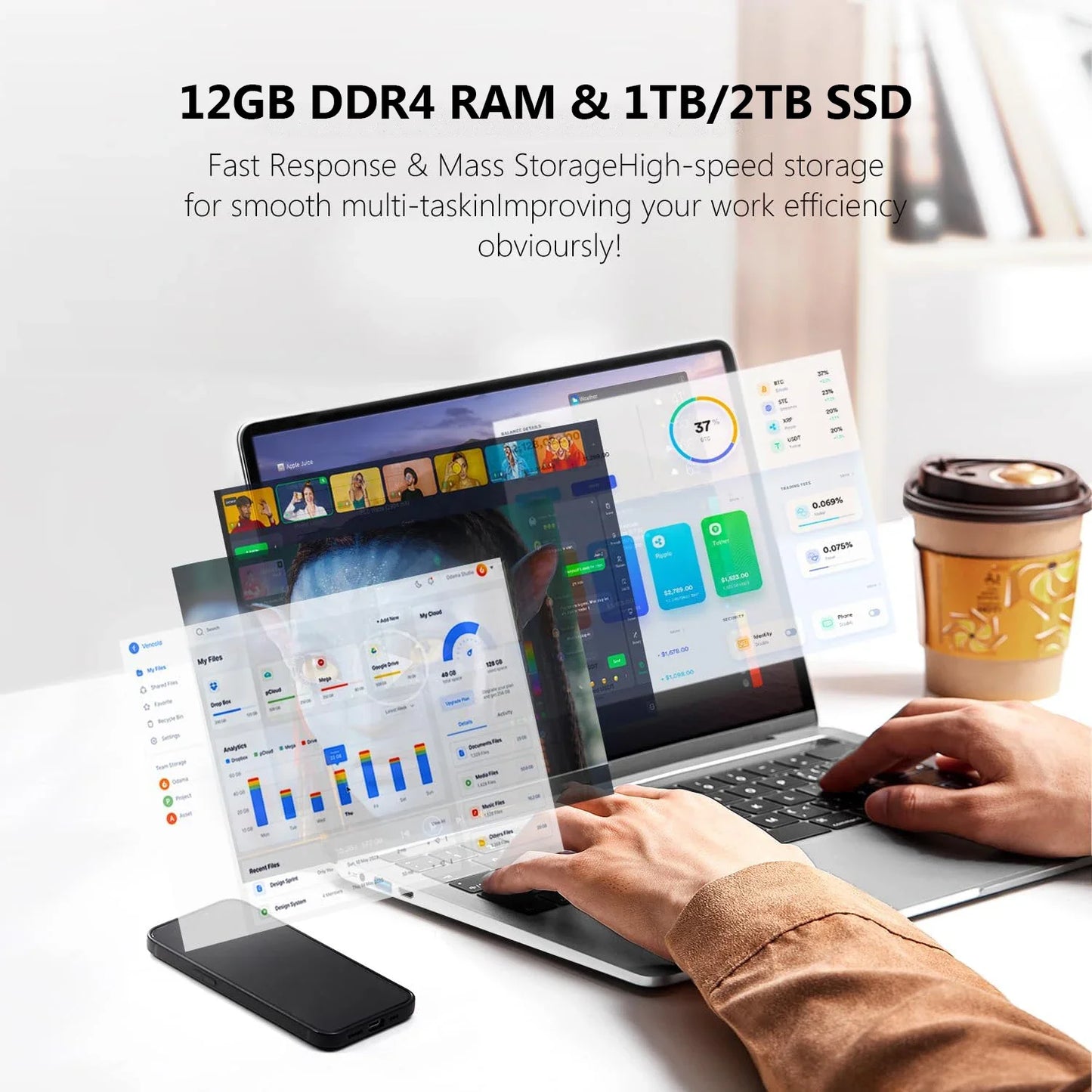 Ordinateur portable Windows 11 Pro Intel Atom A3950
