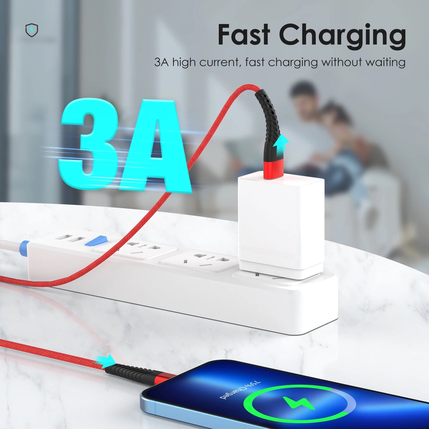 Chargeur rapide IPhone 3A