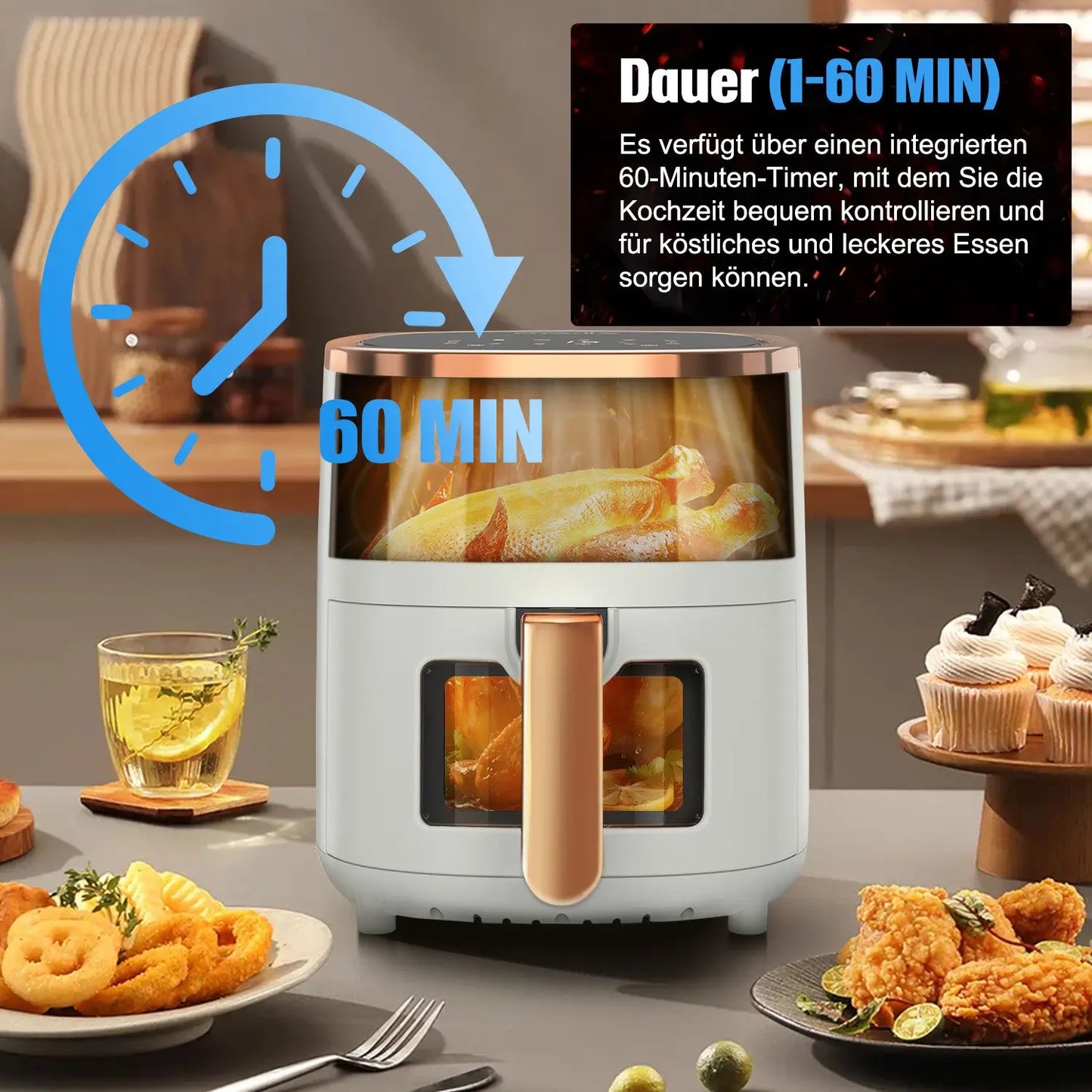 OYAJIA Air Fryer 1800W 6L