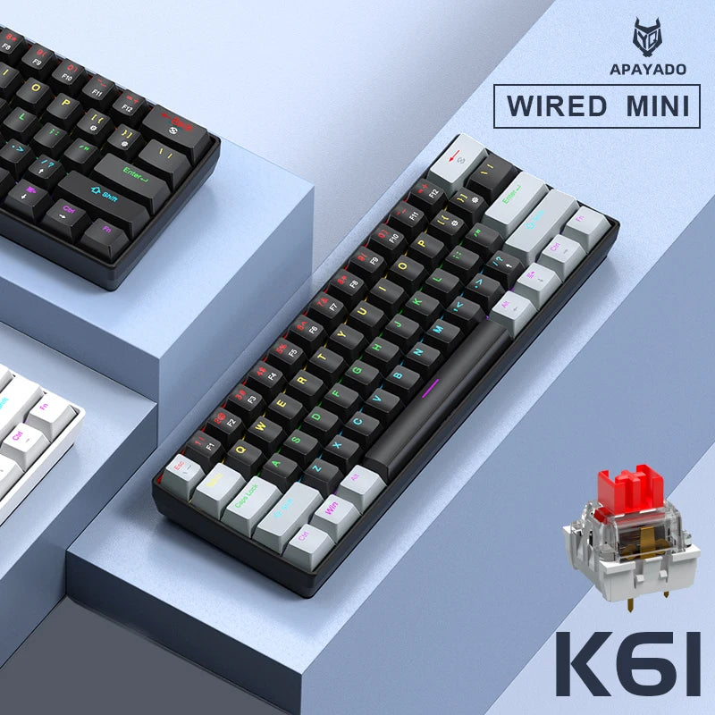 APAYADO K61 Mini clavier mechanique RGB