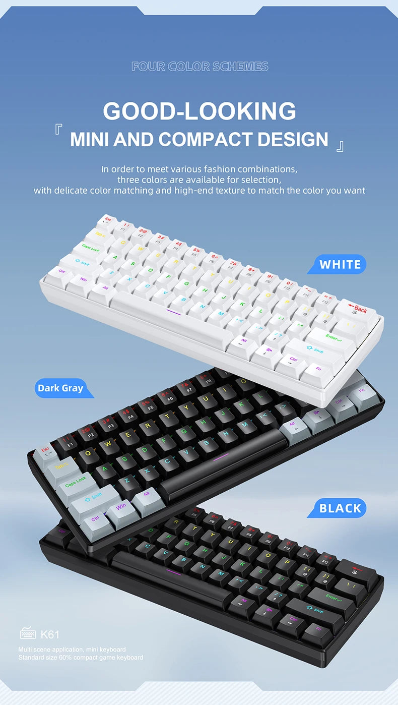 APAYADO K61 Mini clavier mechanique RGB