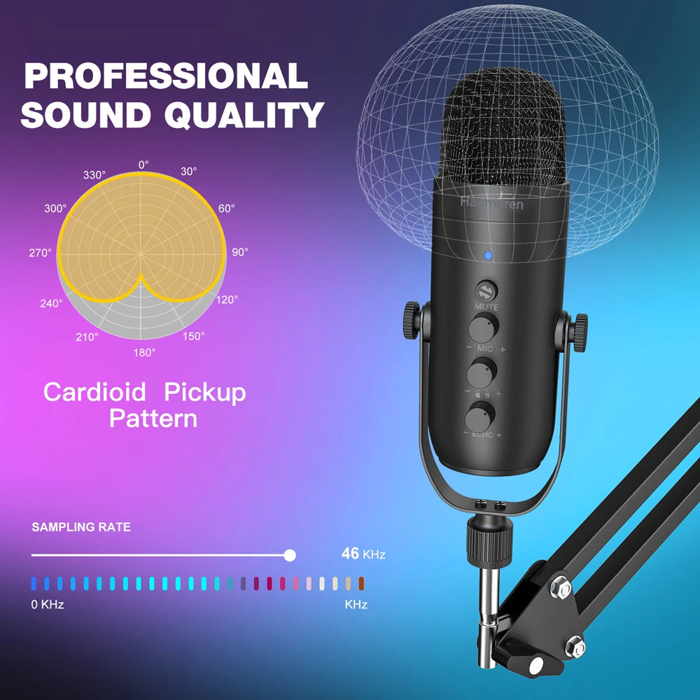 Haomuren Professional Microphone Studio USB