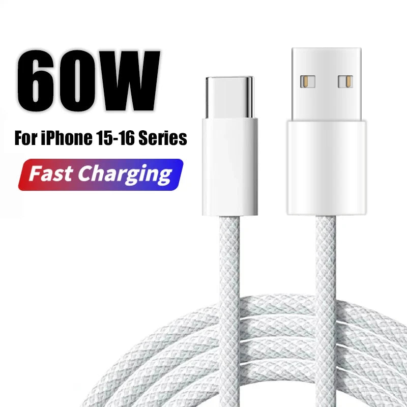 Cable chargeur rapide Usb type C 60w