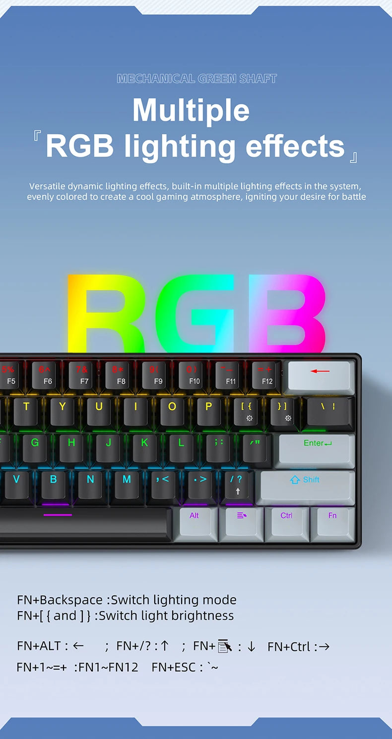 APAYADO K61 Mini clavier mechanique RGB