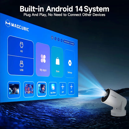 rojecteur Magcubic HY300 Pro+ 8K – Cinéma Maison Portable | Android 14, WiFi 6, Bluetooth 5.4, 8000 Lumens, Haut-parleur