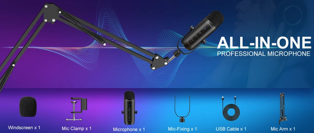 Haomuren Professional Microphone Studio USB